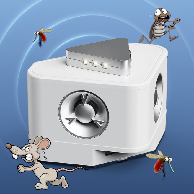 BOACE 초음파 해충퇴치기 가변 주파수 벌레퇴치기 대출력 쥐 퇴치기 300평 좀벌레 모기 퇴치기, JL-212(흰색)