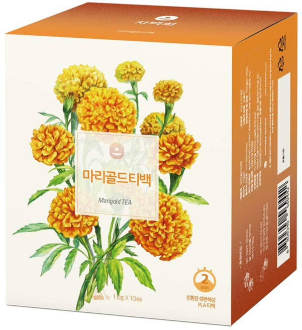 [5개 선택시 1개 더] 마리골드티백 친환경 PLA 개별 포장, 10개입, 1박스