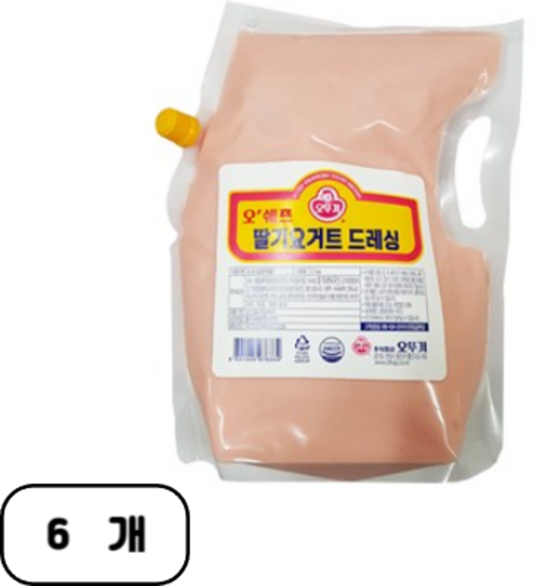 오뚜기 딸기요거트 드레싱 2kg ice, 6개