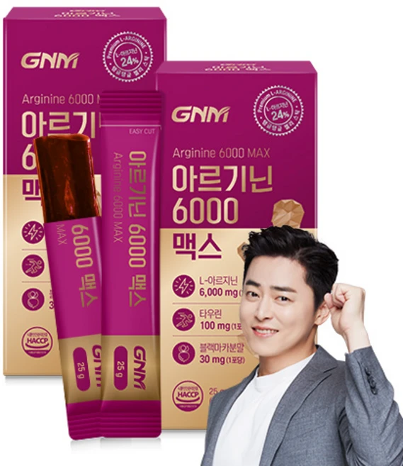 GNM 아르기닌 6000 맥스 타우린 비타민C / 비타민B 블랙마카 분말 시트룰린 오르니틴 염산염, 25g, 30개 - 쿠팡