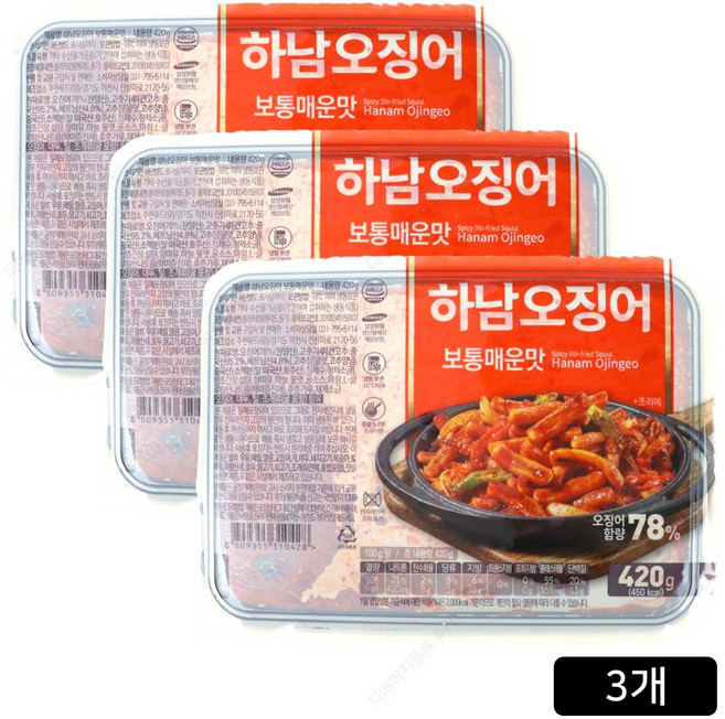 [홈쇼핑] 하남오징어 보통매운맛, 3개, 420g