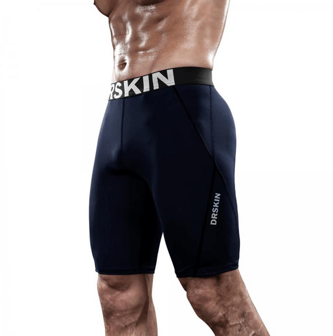 닥터스킨 3부 컴프레션 남자 헬스 네이비타이츠팬츠 감각있는 기본트레이닝바지 남자운동복바지 나들이코디