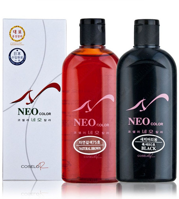 코셀러 중성 칼라 머리 헤어 염색약 파마 염모제 미용 150ml, 5개, 오렌지적색