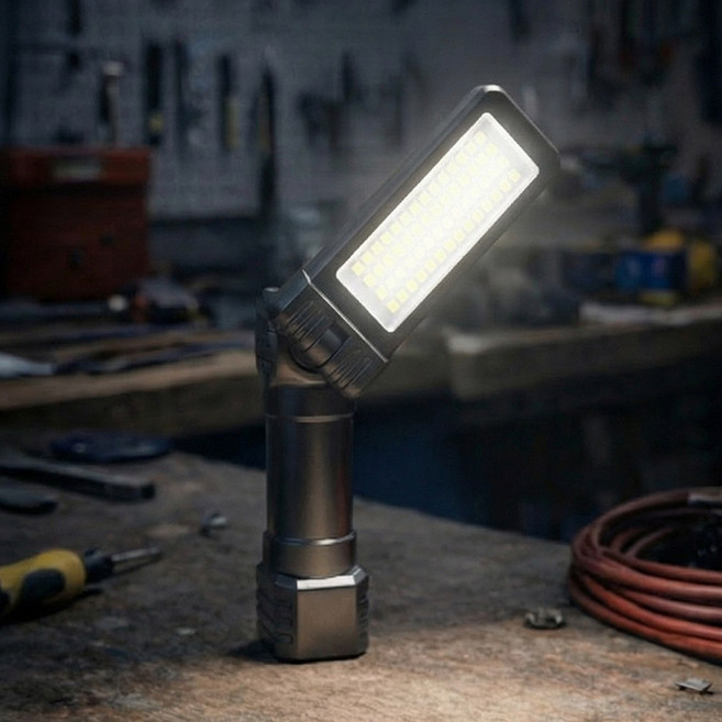 휴대용 자석 작업등 자동차 정비 LED 후레쉬 충전식 무선 작업랜턴 충전작업등 작업용, 1개