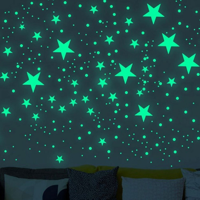 야광별스티커 100p, 혼합색, 색상:혼합색