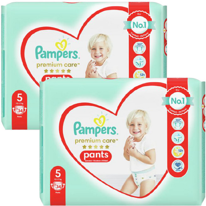 데코마당 유로 팸퍼스 프리미엄케어 기저귀, 5단계, 68매