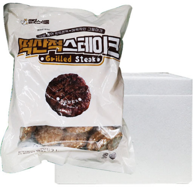 맘모스 떡산적스테이크2kg 3개 1박스 (60gX약33~34개입), 2kg