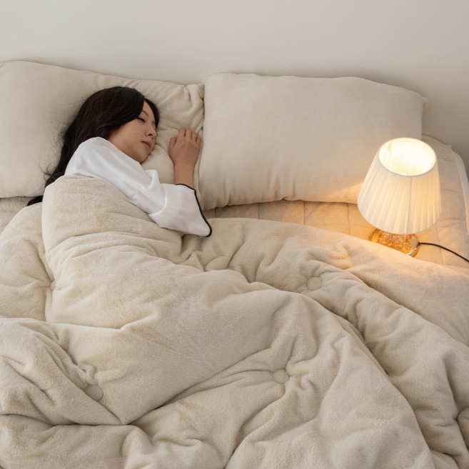 밀스턴 프리미엄 캐시미어 극세사 겨울이불 세트