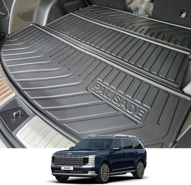 신형팰리세이드 트렁크 매트 7인승 9인승3D 카본타입 논슬립 방수 LX3 (호환)