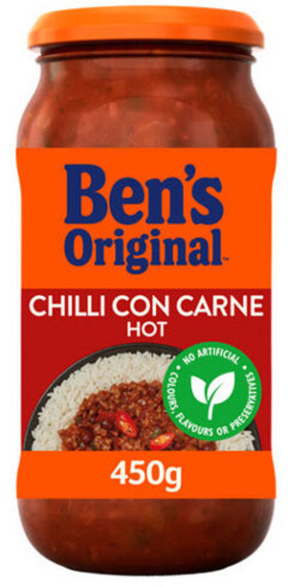 Bens 벤스 오리지널 핫 칠리 콘 카르네 소스 450g 2팩, 2개