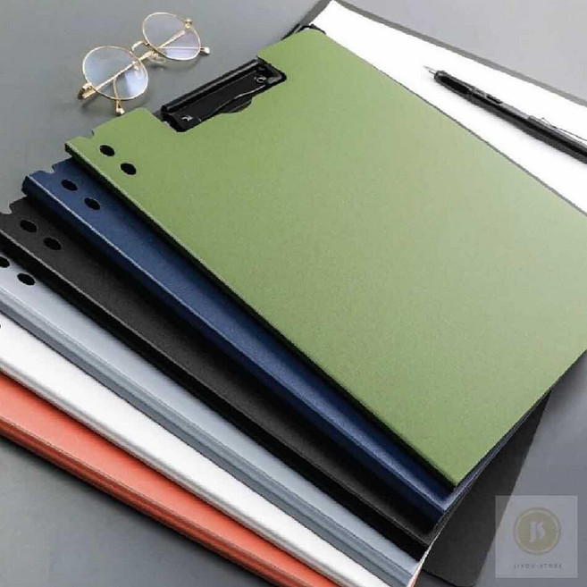 파일철 파일케이스 덮개형 서류홀더 A4 가로형 클립보드, 그레이