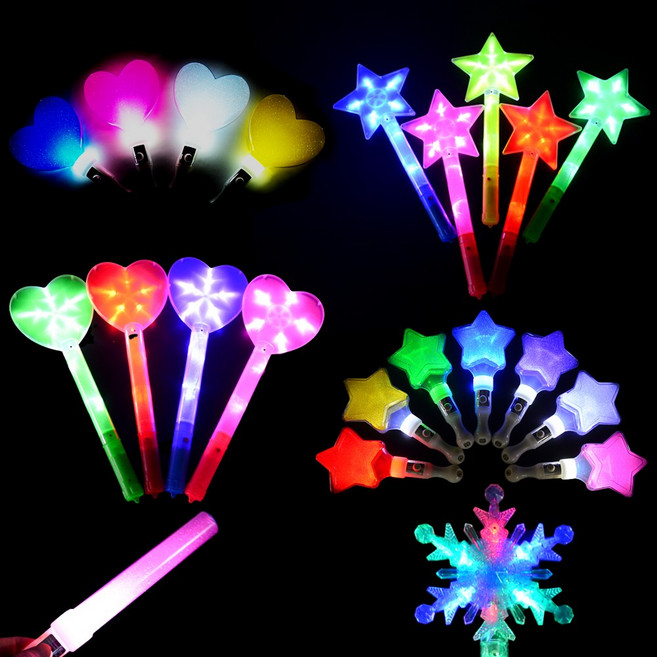 별이네파티 LED 미니 하트봉 여러가지 야광봉 모음 집회 시위 콘서트 아이돌, 03_라이트별봉_핑크