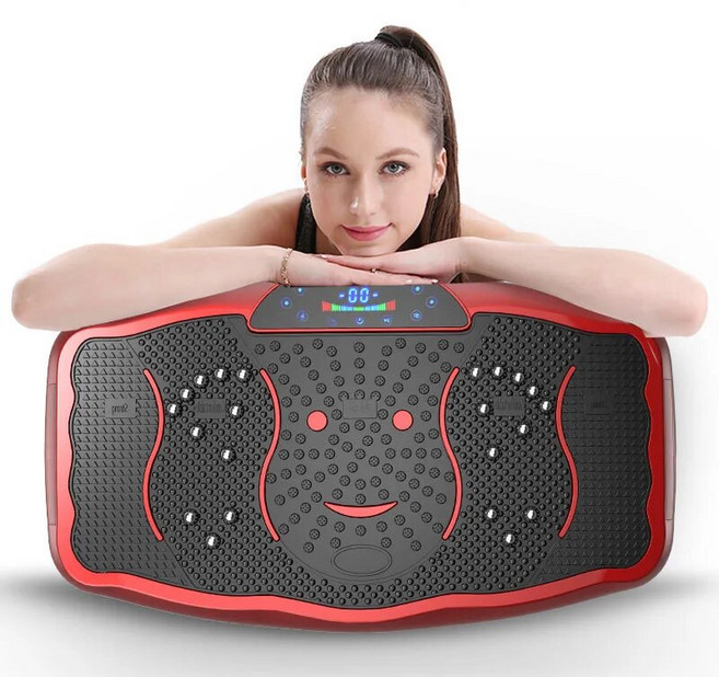 덜덜이 뱃살운동기구 진동 플랫폼 기계 지방 연소 슬리밍 게으른 체중 감량 쉐이킹 운동 궁극의 장치, 1.Red EU Plug