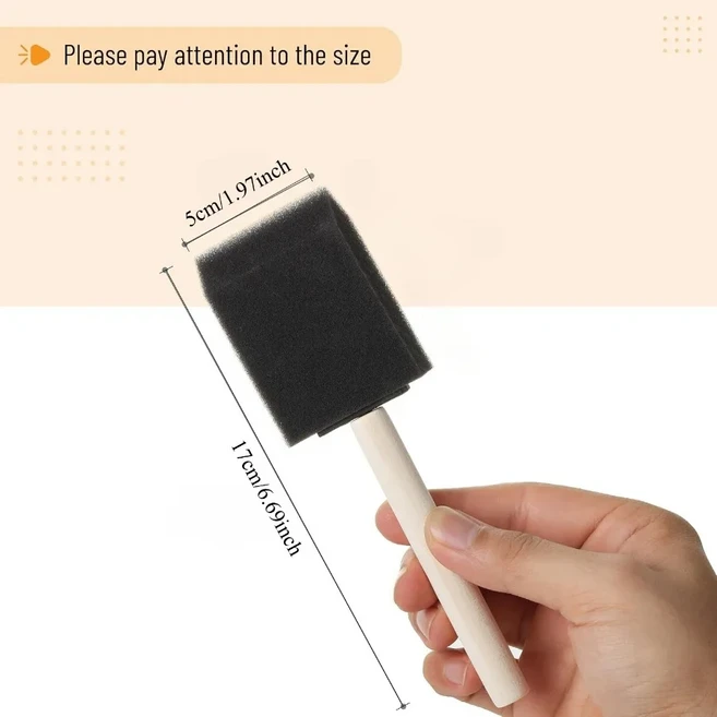 폼페인트 브러시 염색용 스펀지 Mod, 01 S 10PCS