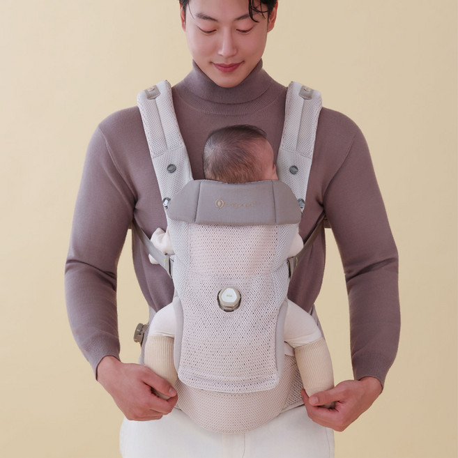 허그파파 다이얼핏 MAX 아기띠, 오트밀