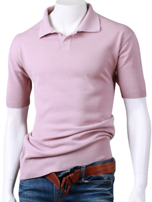 스댕클럽 남성용 린넨 니트 반팔 카라티 SMD7120