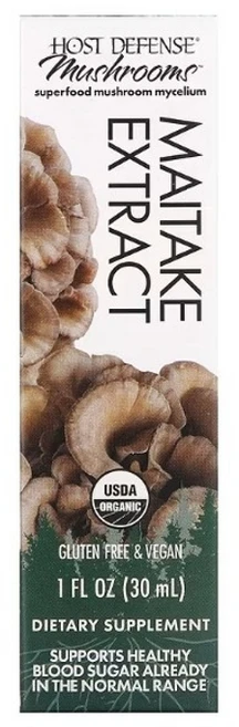 호스트 디펜스 유기농 머쉬룸 잎새버섯 추출물 30ml (1fl oz) 1개 - 쿠팡
