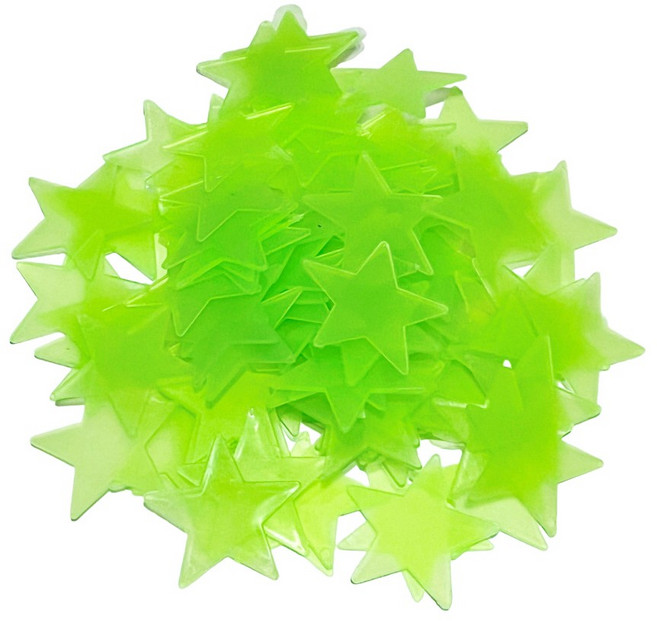 이음모음 야광 별 스티커, SET, 그린, 80개입