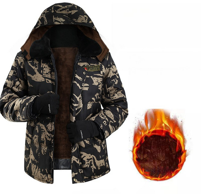 COSYEVNO 겨울 카무플라주 패딩 남성 점퍼 방수 도톰 중장년 패딩