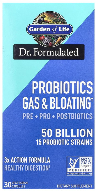 가든 오브 라이프 프로바이오틱스 가스 및 팽만감 500억 베지 캡슐 30정, 1개