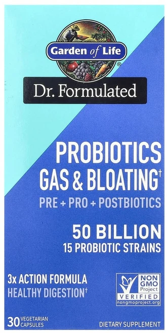 가든 오브 라이프 프로바이오틱스 가스 및 팽만감 500억 베지 캡슐 30정, 1개 - 쿠팡