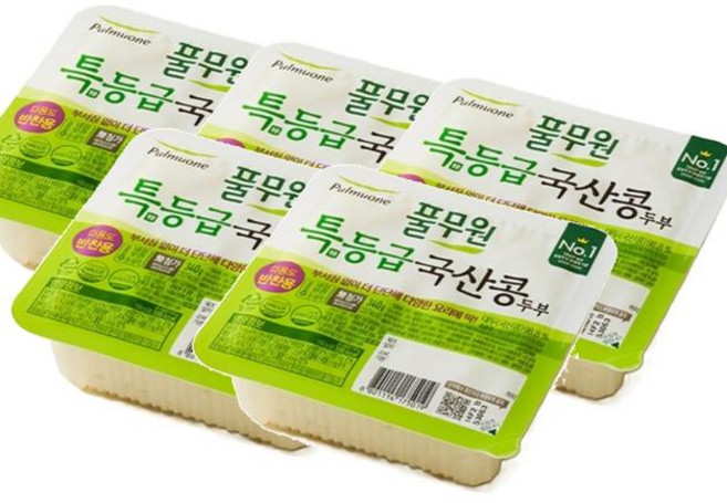 풀무원 특등급 국산콩두부 반찬조리용, 5개, 340g