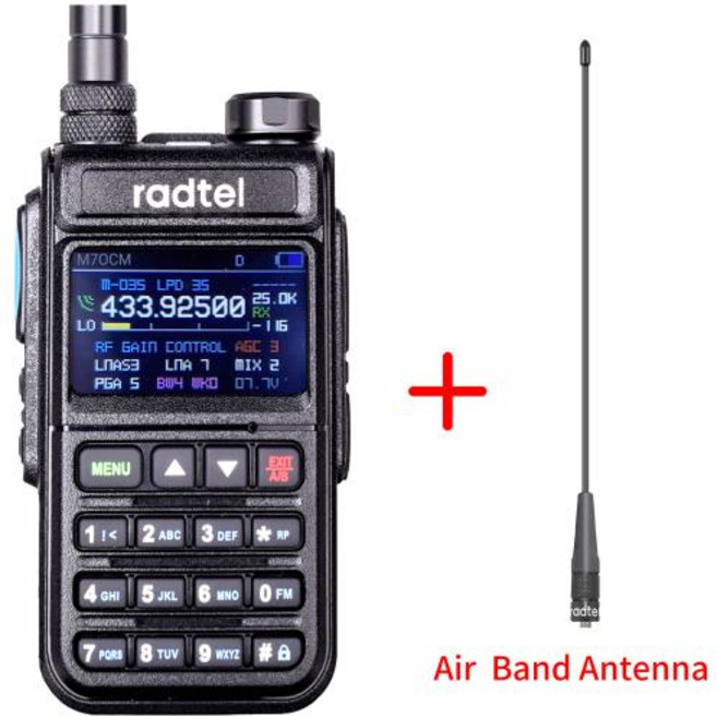무전기 에서 선박 us 워키 토키 자동차 라디오 아마추어 햄 방송 2 웨이 AM 항공 밴드 컬러 스캐너, 1개, 4) Add air band antenna - Amer
