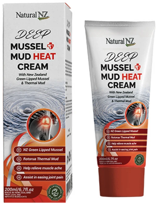 내추럴엔젯 딥 머슬&머드 히트 크림 200ml 1팩 / NaturalNZ Deep Mussle+Mud Heat Cream 200ml, 1개 - 쿠팡