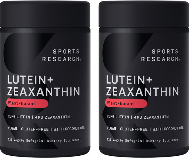 Sports Research 葉黃素 20 毫克 + 玉米黃質 4 毫克素食軟膠囊, 120顆, 2個