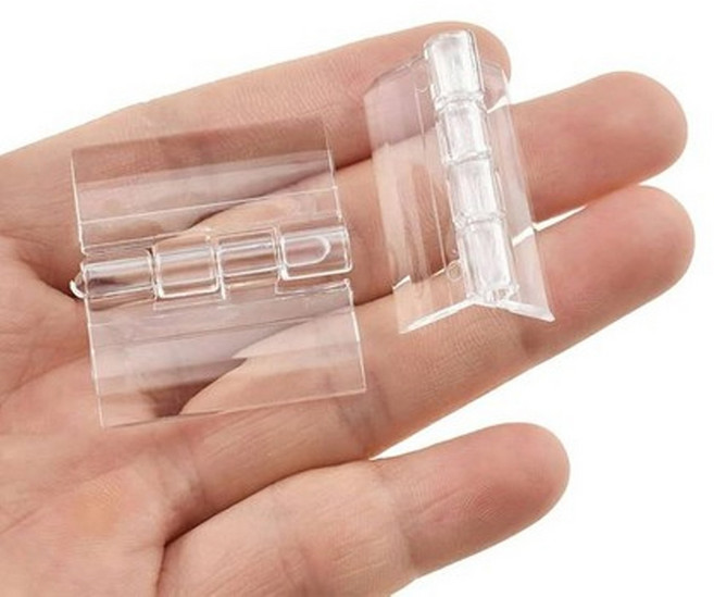 투명 아크릴 접착형 무타공 이지힌지 미니 경첩, 8개