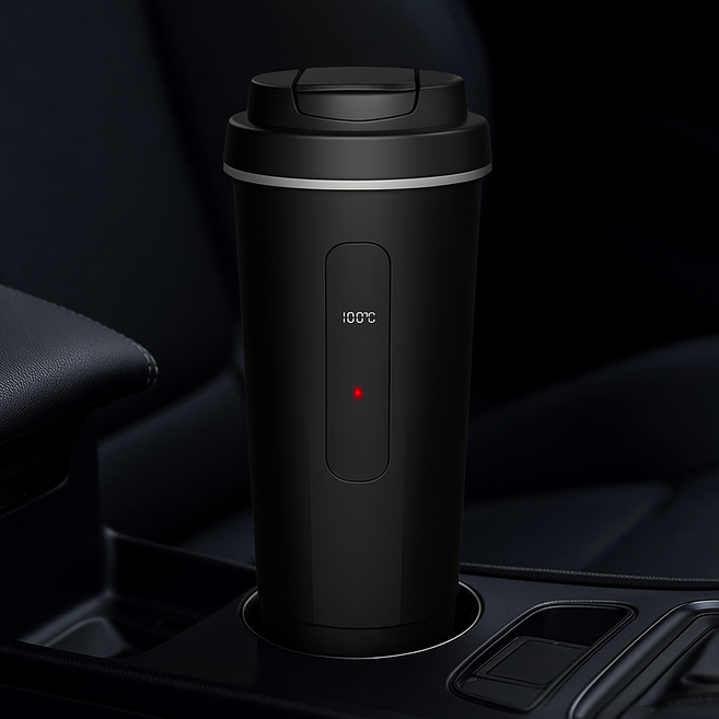 차량용 전기포트 텀블러 주전자 12V 24V LED디스플레이 온도조절 가능, 모델3, 12V/24V겸용