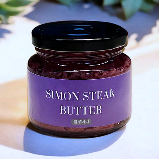 사이먼스테이크 블루베리 버터 잼, 130g, 2개