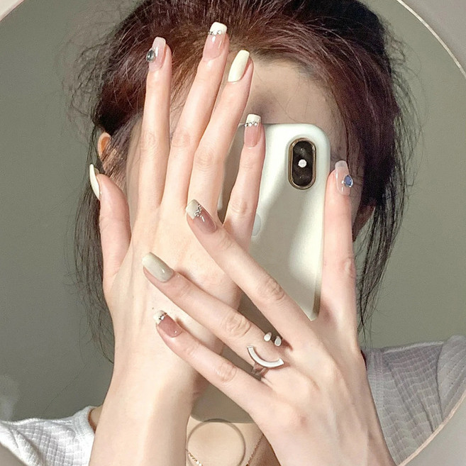 걸스코코 럭셔리 스톤 네일팁 셀프네일 인조손톱 화려한네일 모음전51종, 2개, NAIL-N481