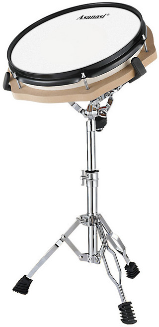 12인치 드럼 연습 패드 세트 스탠드 포함 가방 스틱 입문용 풀세트, 1개, 단일