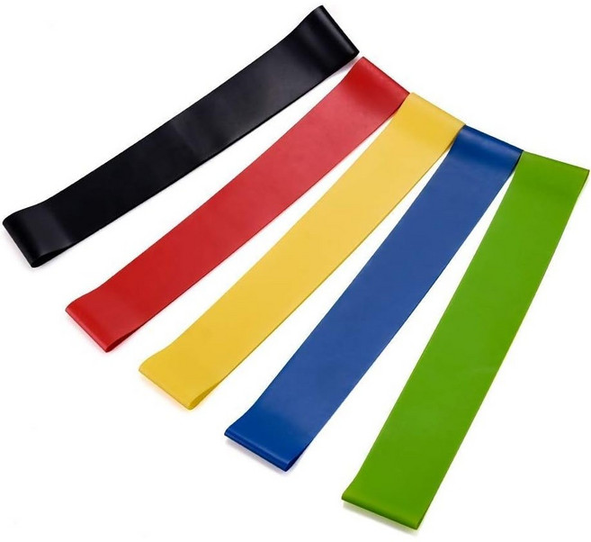 ANYOU운동 밴드 요가 밴드 라텍스 루프밴드5종 1세트YJD007, 운동 밴드-채색, 1세트