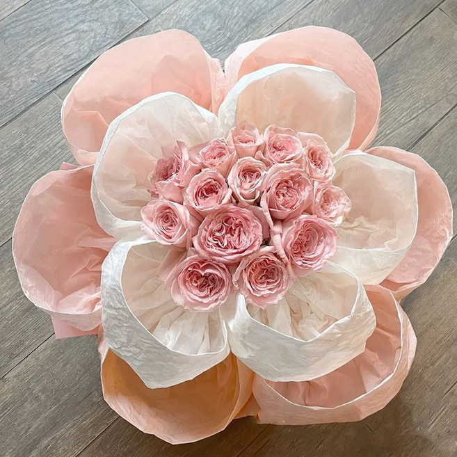 仿真香皂花束，巨型花朵造型，送禮佳品, 1個, 淡淡溫柔【16朵】
