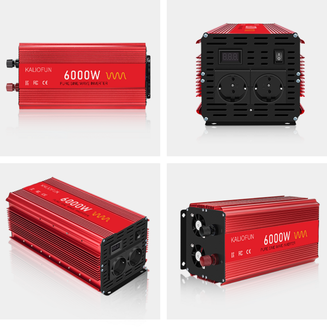 KALIOFUN 순수 정현파 인버터 한국형 플러그 60hz 220V KC인증, 1개, 6000W-24V-220V
