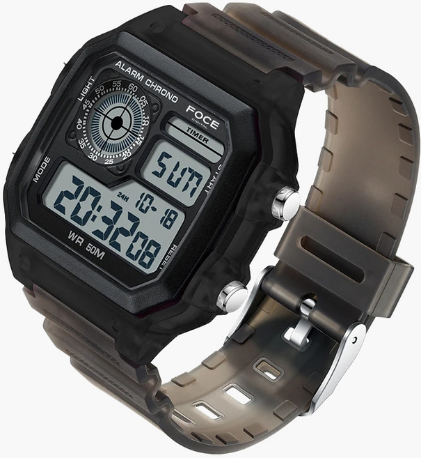 포체 디지털 아날로그 5기압 알람 스포츠 전자 손목시계 FD2408