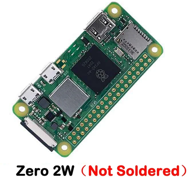라즈베리 파이 제로 2 W 개발 보드 PI0 케이스 포함 블루투스 BLE/WiFi 1GHz CPU 512MB RAM 미니 HDMI 40핀, 01 Zero 2 W