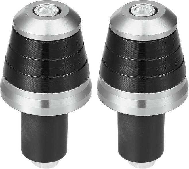 턱볼드 모터사이클 핸들바 엔드 플러그 알루미늄 합금 8mm20mm 07079 335mm OD 패셔너블 그립 캡 기어 밸런스 실버 톤 쌍