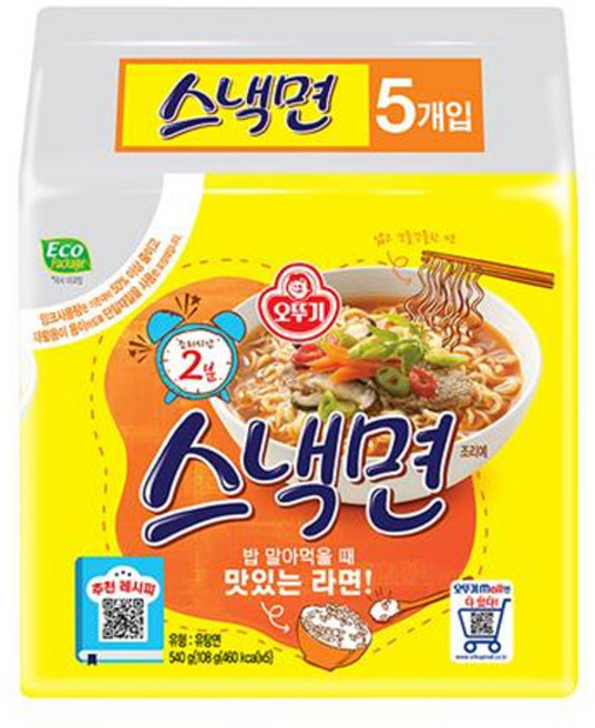 오뚜기 스낵면 108g 5입, 3개