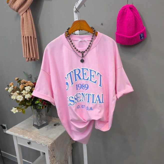 에센스 발포나염 오버핏 반팔티