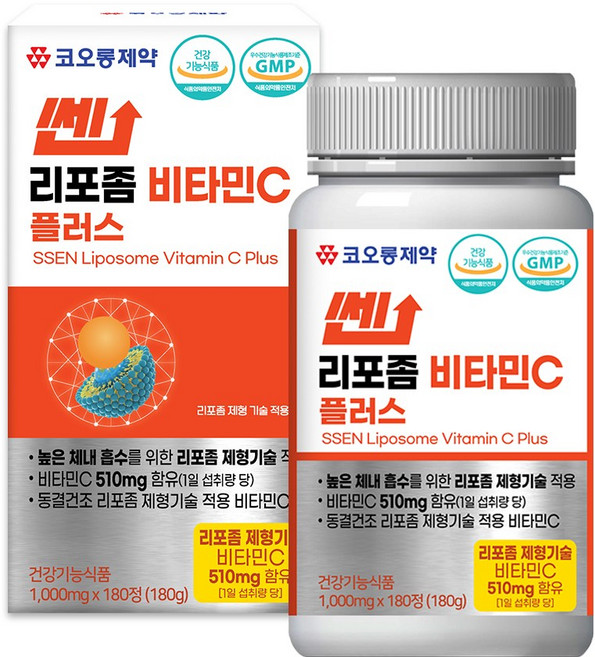 코오롱제약 쎈 리포좀 비타민C 플러스(6개월분), 1개, 180정