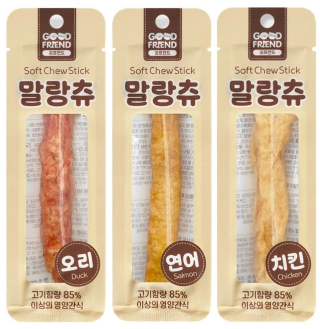 굿프랜드 말랑츄 콤보스틱 30p 말랑말랑 소프트 강아지간식, 30개, 10g, 콤보 - 쿠팡