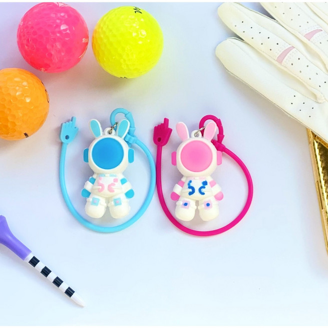 스페이스레빗 골프티걸이+롱티, 블루+핑크, 1개