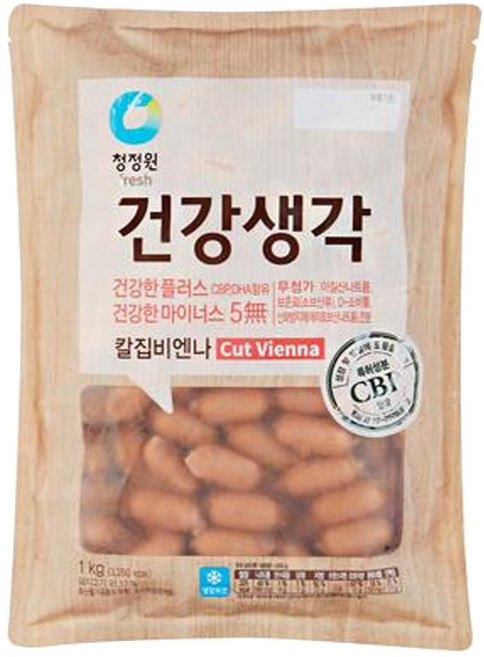 청정원 건강생각 칼집 비엔나 1kg, 1개