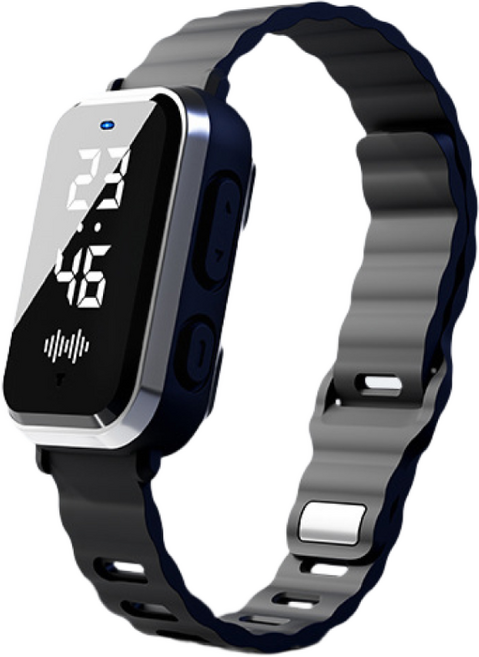 정전기 방지 팔찌 초음파 방수 실리콘 조절형 이온 밸런스 웨어러블 밴드 스마트 팔찌 사계절 공용, 1개, 블랙 업그레이드 버전