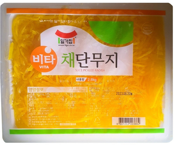 [일가집]채단무지 2.8kg 채썰은단무지, 1개
