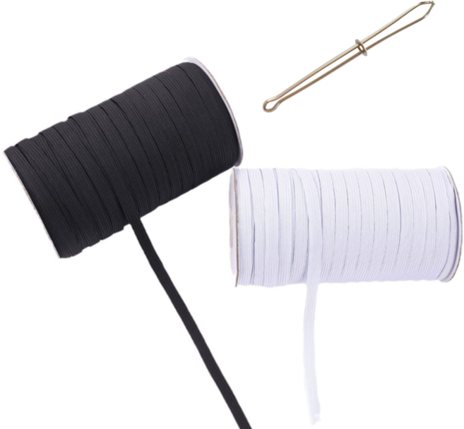 아워딜 납작 허리 밴드 고무줄 10mm*5m, 1개, 화이트