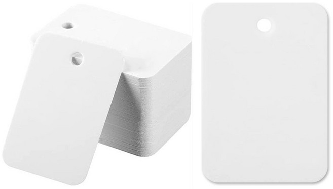 선진리빙 무지 의류 라밸택, 1000개, 화이트